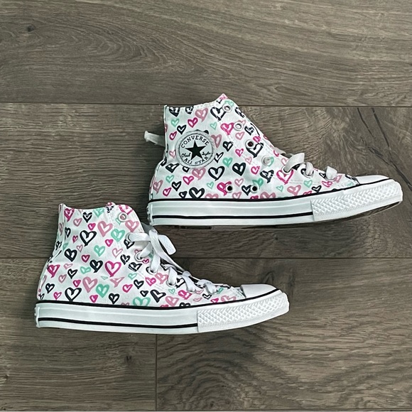 Converse Other - Converse All Star Heart Print Hi Top Sneakers